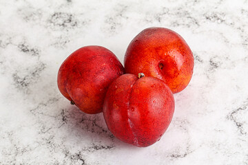 Ripe sweet juicy red plum