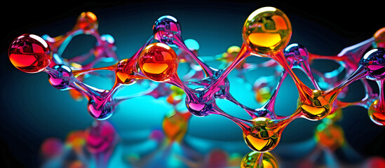 Molecular structure. AI generated.