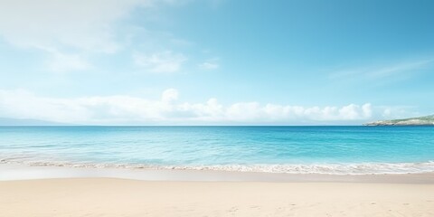 Obraz premium Beach background with lots of copy space, generative ai