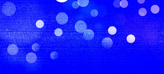 Blue bokeh widescreen for holidays and new year backgrounds, Usable for banner, poster, Ad, events, party, sale, celebrations, and various design works