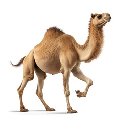 Dromedary Camel side view isolated on transparent background