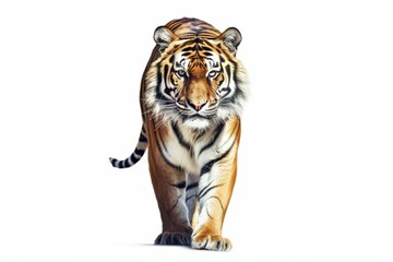 Tiger isolated on a white background. Generative AI