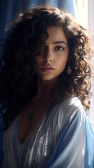 Fototapeta premium Beautiful Moroccan girl. AI generation