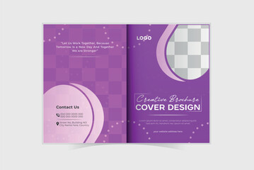 Creative modern brochure cover design to apply as corporate business report cover, annual report cover.