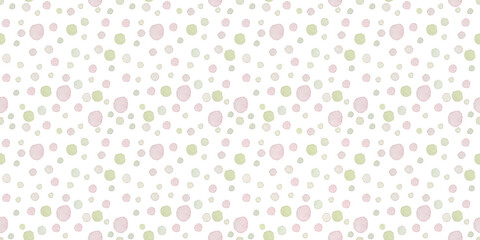 Pink-gray, seamless pattern with watercolor dots.