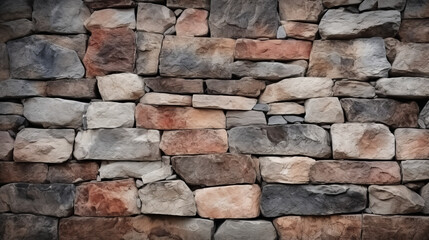 A sturdy and solid stone wall built with a combination of rocks and cement
