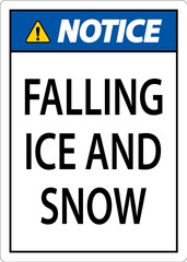 Notice Sign Falling Ice And Snow