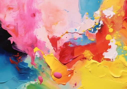 Thick impasto paint on heavy canvas, abstract painting design