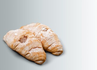 Tasty fresh Croissant bread on desk