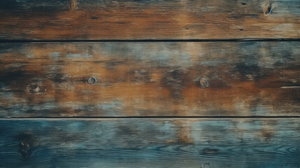 A detailed shot of a weathered wooden wall with layers of peeling paint