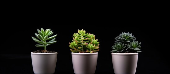Small succulent in pot isolated on white background With clipping path