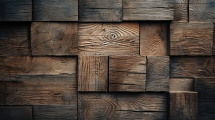 A rustic wooden wall against a dark backdrop