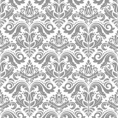 Orient classic pattern. Seamless abstract background with vintage elements. Orient silver pattern. Ornament for wallpapers and packaging - 666827922