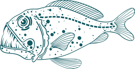 Predator fish by ink