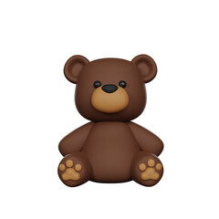 Cute 3D Character Bear Toy
