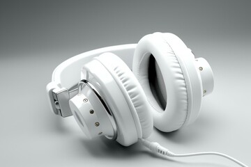 White isolated headphones. Generative AI