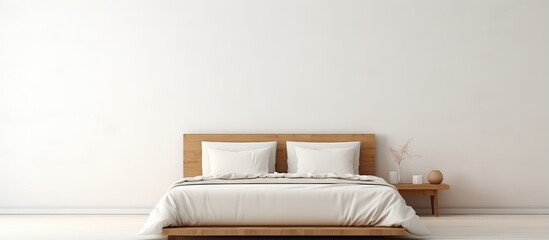 White background with a bed