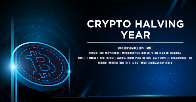 Crypto bitcoin halving celebration background