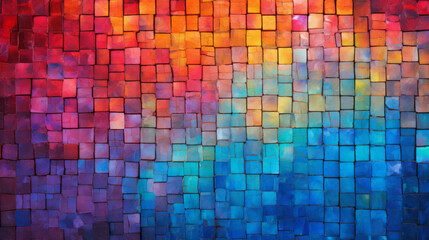 Fototapeta premium An abstract artwork with vibrant square patterns