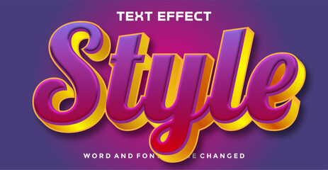 Style text effect. Editable font style