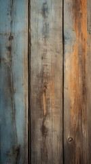 A detailed shot of a weathered wooden wall with peeling paint