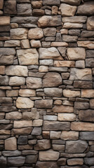 A textured stone wall in earth tones