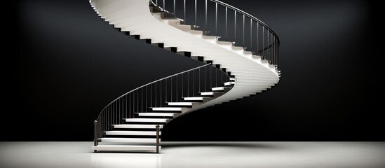Black spiral stairs