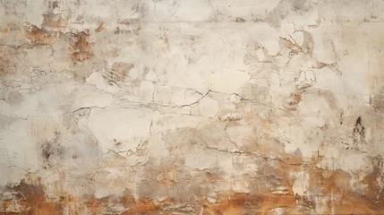 Deurstickers Ancient wall with rough cracked paint, old fresco texture background Ancient wall with rough cracked paint, old fresco texture background © Ziyan Yang