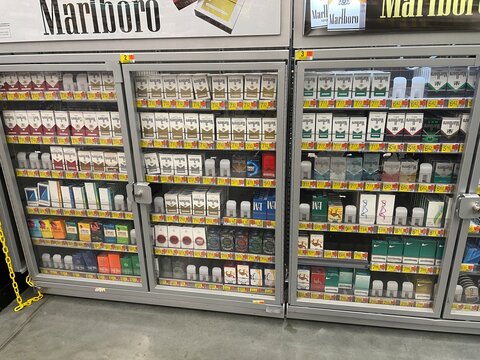 Walmart grocery store Cigarette case and prices