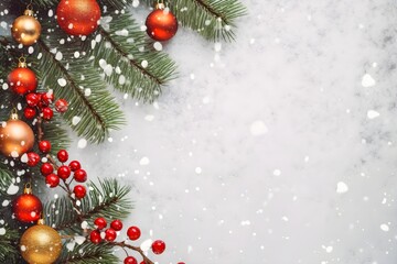Fototapeta na wymiar クリスマスの飾りの背景素材