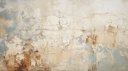 Zelfklevend Fotobehang Verweerde muur Ancient wall with rough cracked paint, old fresco texture background Ancient wall with rough cracked paint, old fresco texture background