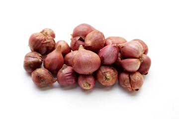 Shallots on a White background.