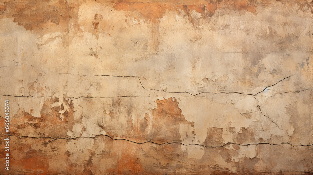 Wall mural Ancient wall with rough cracked paint, old fresco texture background Ancient wall with rough cracked paint, old fresco texture background