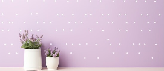 White polka dots on a lilac violet background a cute seamless pattern for rustic retro style