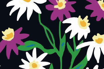 Watercolor and various flowers and beautiful wedding illustrations