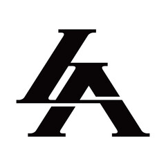 L A letter logo