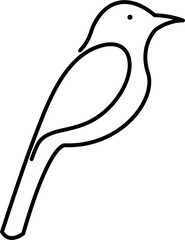 Bird Outline Illustration Isolated Vector