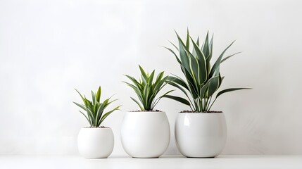 plant in a vase, modern vase and interior plants pots furniture white background