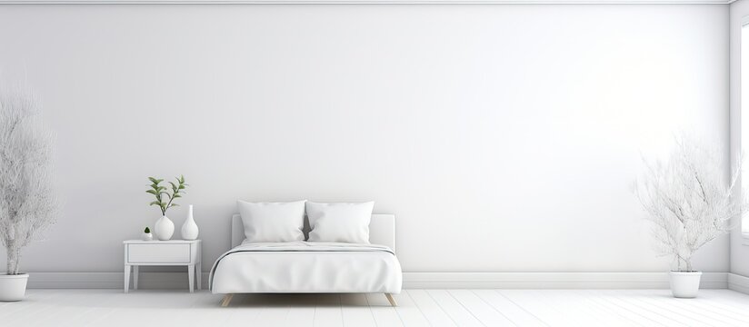 Scandinavian illustration of a blank white space
