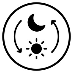 day and night glyph icon