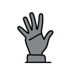 Obraz premium hand with black glove