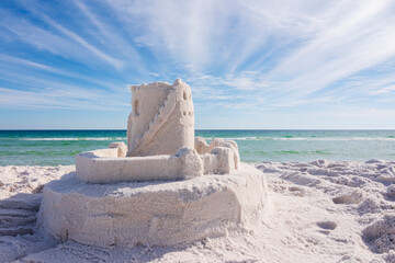Sandcastle on Gulf Island National Seashore, Pensacola Beach, Florida