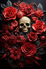 Dia de los Muertos background, day of the dead