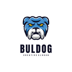 Illustration Head Bulldog Mascot Logo