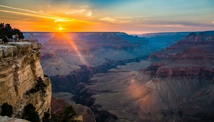 sunset from grand canyon
