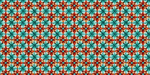 Kaleidoscope poinsettia pattern 4k