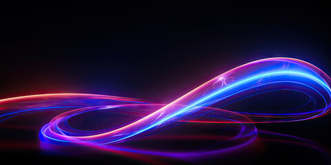 Vibrant neon lights forming a mesmerizing circular pattern.