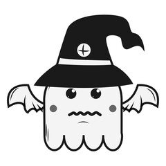 cute ghost cartoon illustration
