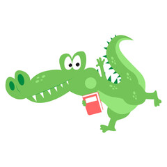 cute crocodile animal cartoon illustration