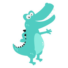 cute crocodile animal cartoon illustration